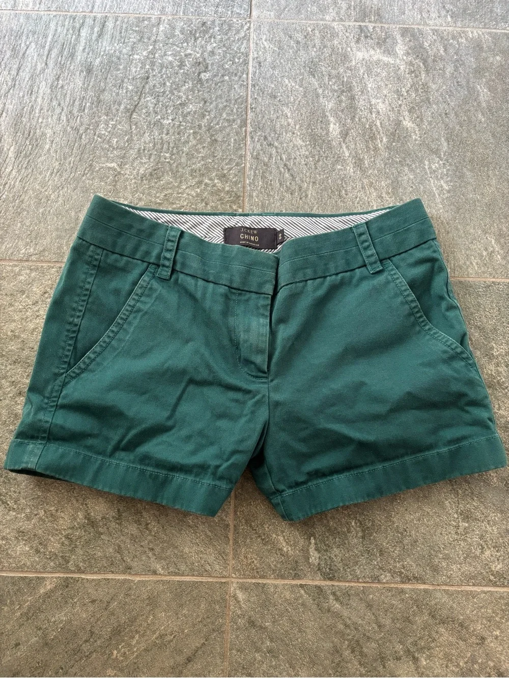 J. Crew Green Chino Shorts